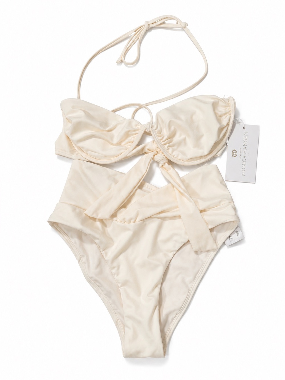 Caroline Constas Ivory Bikini Set S NWT - Picture 3 of 11